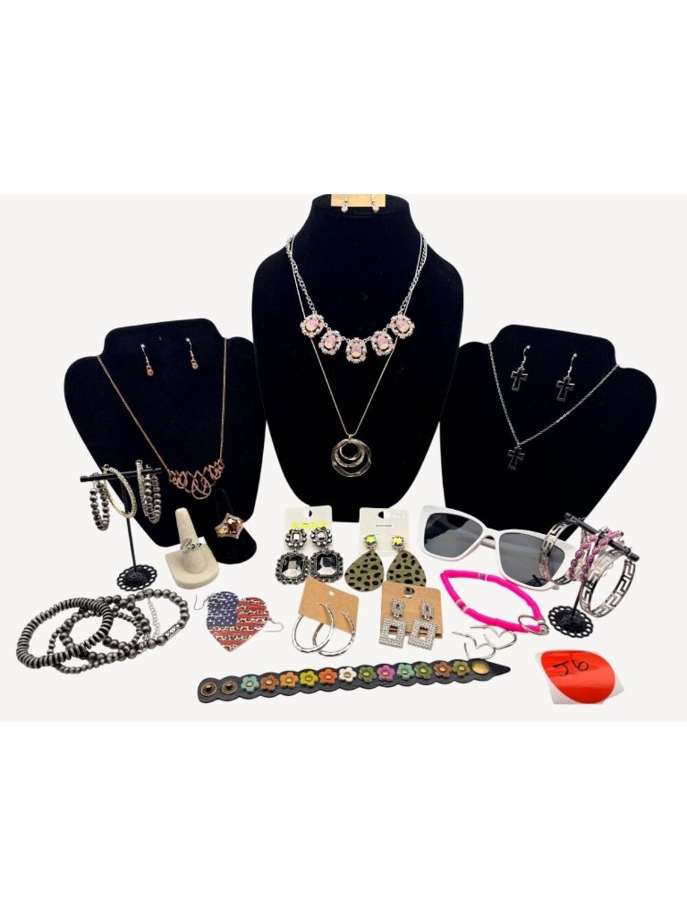 Fashion Costume Jewelry Lot NOS Mixed Styles Earrings Necklaces Bracelets Ring